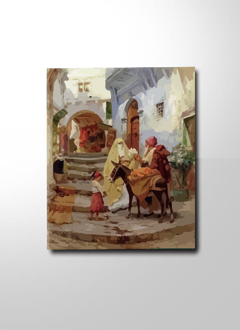 femme avec sa petite au souk