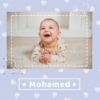 Cadre photo bébé personnalisé