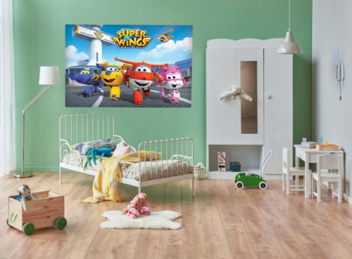 Poster, stcker affiche SUPER WINGS pour les heros